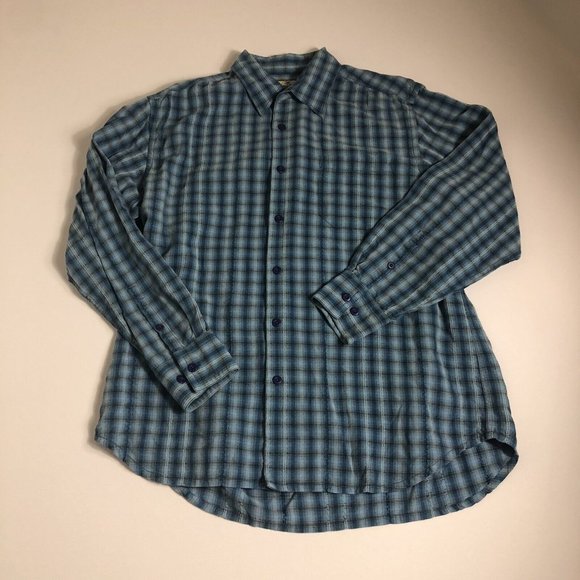 Tommy Bahama Button Up Shirt Mens‎ Large Blue Adult Long Sleeve I38 - Picture 1 of 5